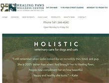 Tablet Screenshot of healingpawscenter.com